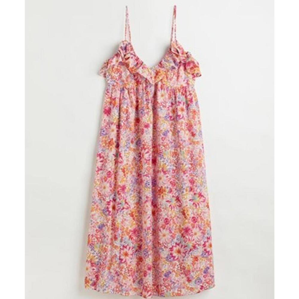 H&M Flounce Trim Dress- floral